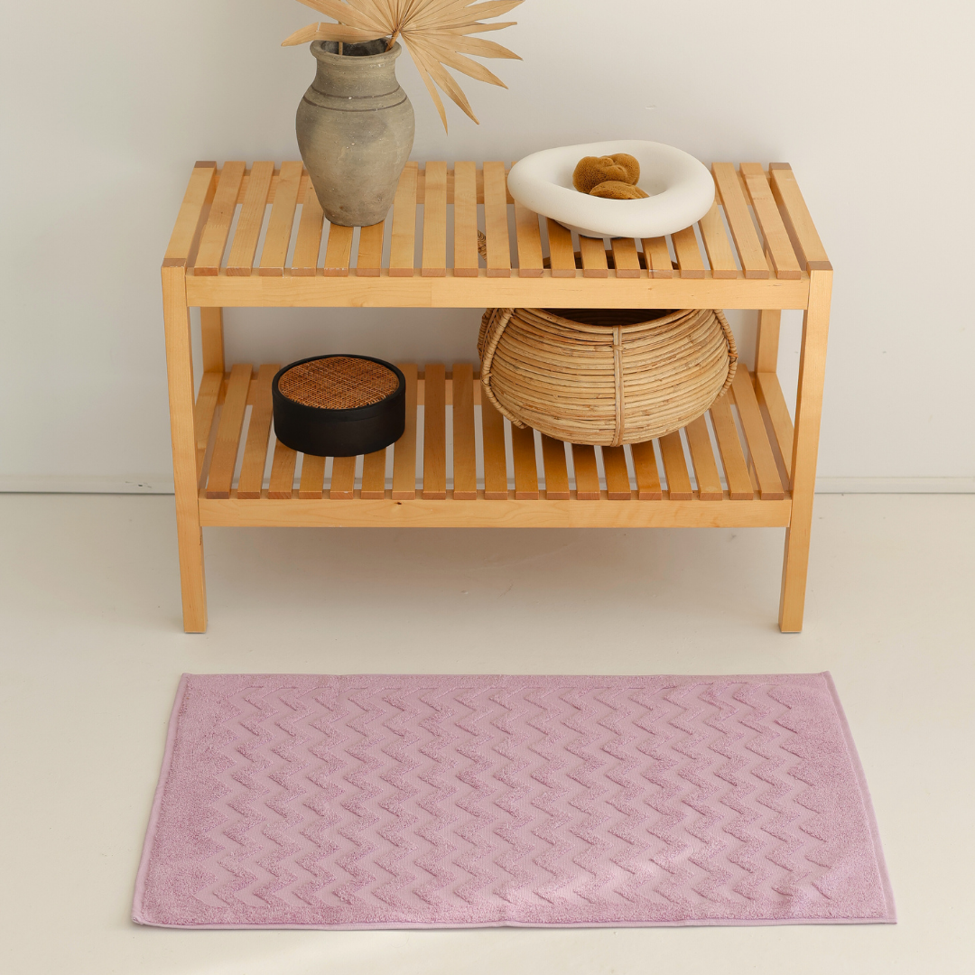 Zigzag %100 Pamuk Ayak Havlusu 50x80 cm Lila