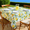 Lemon Woven Linen Stain Resistant Table Cloth