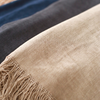 Alba 100% Cotton Throw Blanket 150x220 cm Yellow