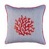Coral Kırlent Kılıfı 45x45 cm Bej/Mavi