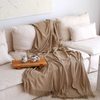 Alba 100% Cotton Throw Blanket 150x220 cm Yellow