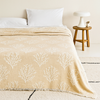 Coral 4 Layer Muslin Double Bedspread Stone