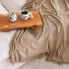 Alba 100% Cotton Throw Blanket 150x220 cm Yellow
