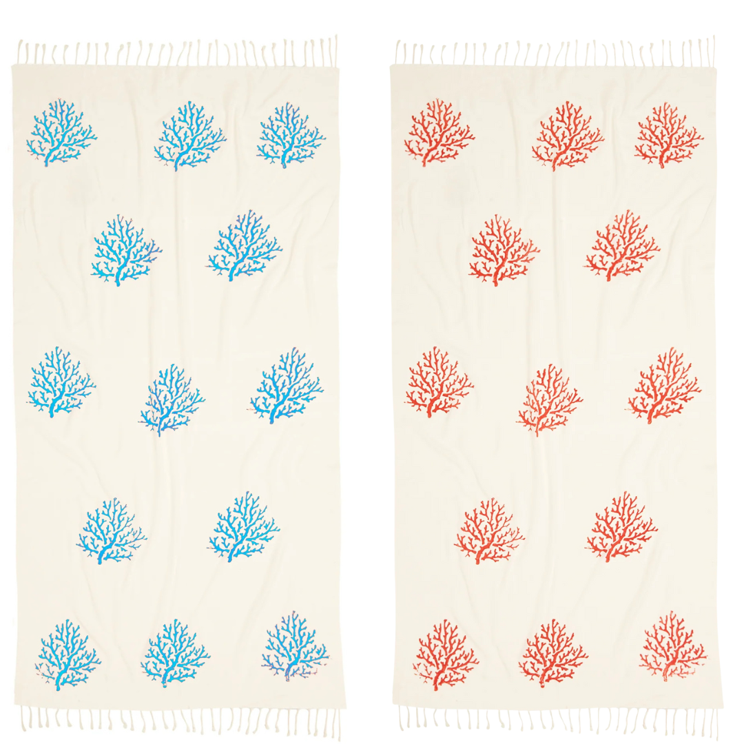 Coral Throw Muslin Cotton Loincloth Red 90x200 cm