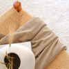 Alba 100% Cotton Throw Blanket 150x220 cm Yellow