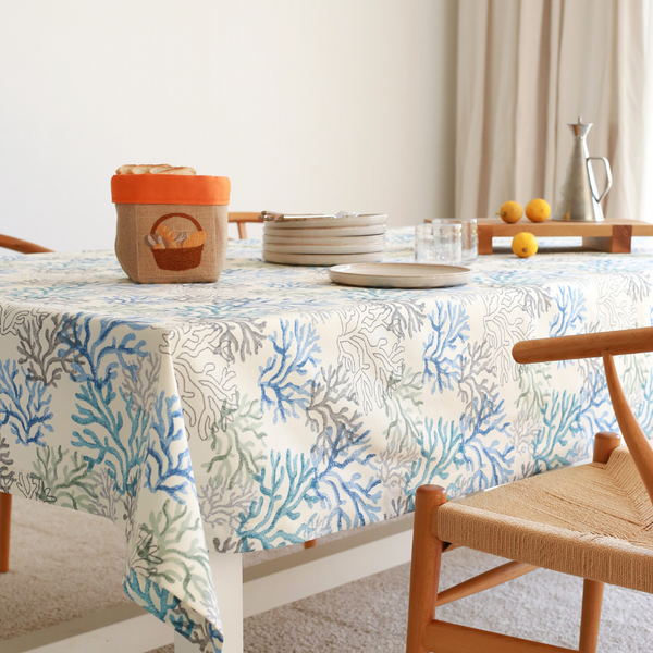 Lemon Woven Linen Stain Resistant Table Cloth