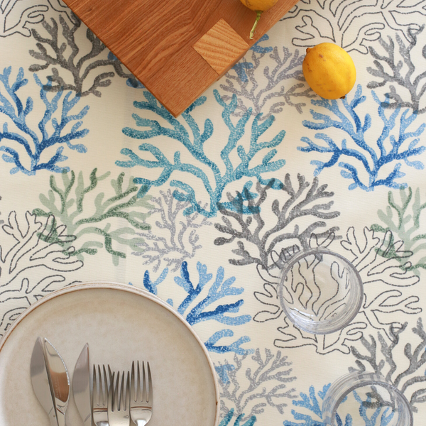 Lemon Woven Linen Stain Resistant Table Cloth