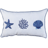 Coral Star Kırlent Kılıfı 30x50 cm Bej/Mavi