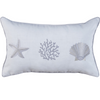 Coral Star Kırlent Kılıfı 30x50 cm Bej/Mavi