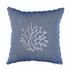 Coral Kırlent Kılıfı 45x45 cm Bej/Mavi