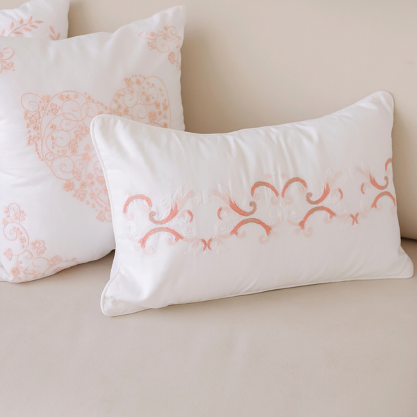 Marbella Embroidered 30x50 cm Pillow Cover Orange