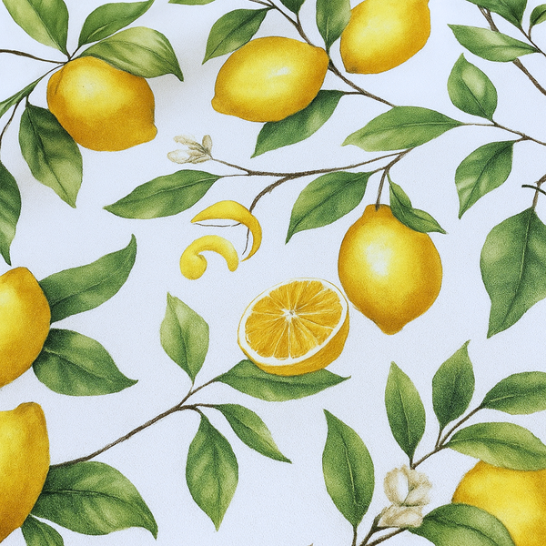 Lemon Woven Linen Stain Resistant Table Cloth