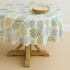 Genoa Woven Linen Stain Resistant Round Table Cloth Red