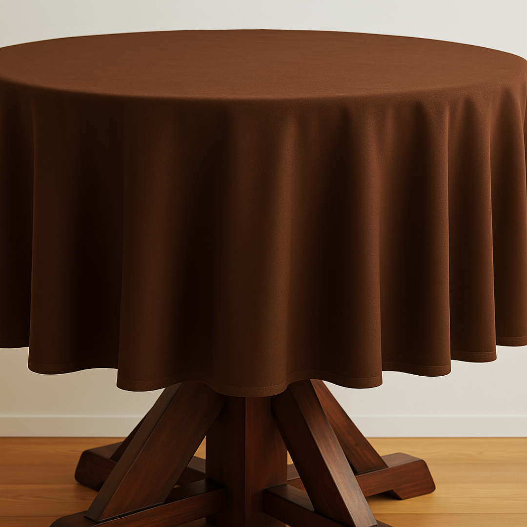 Genoa Woven Linen Stain Resistant Round Table Cloth Red