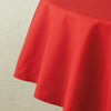 Genoa Woven Linen Stain Resistant Round Table Cloth Red