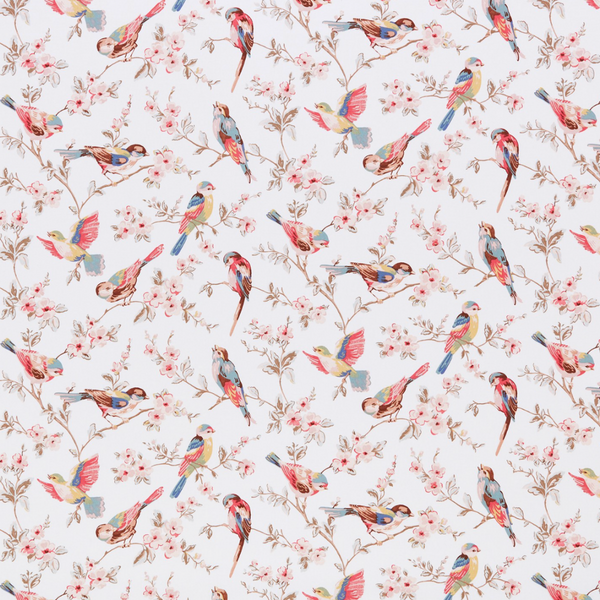 British Birds Cotton Table Linen Ecru