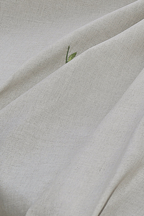 Liana Embroidered Natural Linen Table Cloth