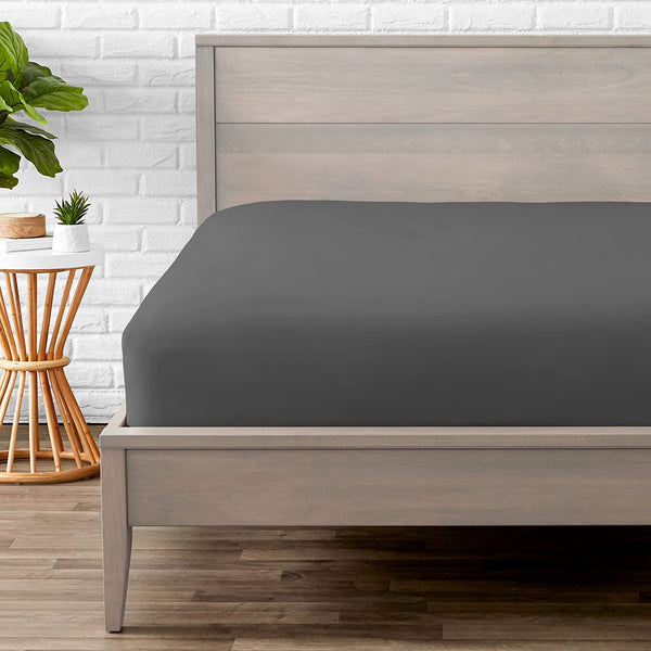 Double Elastic Cotton Combed Cotton Bed Sheet 160x200 cm Smoked