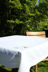 Siena Embroidered Table Cloth White