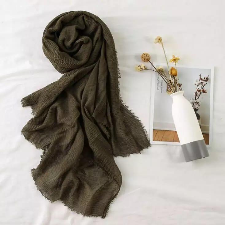 Cyra 100% Cotton Shawl Khaki