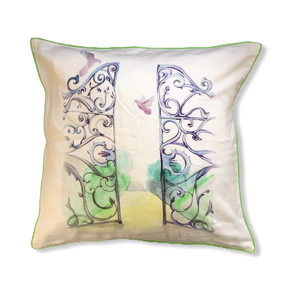 Garden Cushion Cover Light Ecru