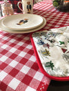 Alice Piko Embroidered Double-Sided Linen Runner Gingham
