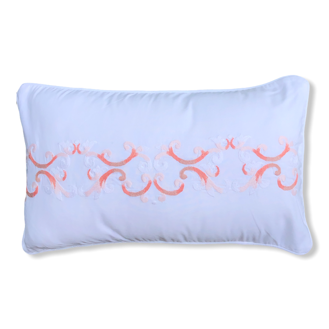 Marbella Embroidered 30x50 cm Pillow Cover Orange