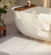 Ultra Soft Cotton Non-Slip Bath Mat 70x120 cm White
