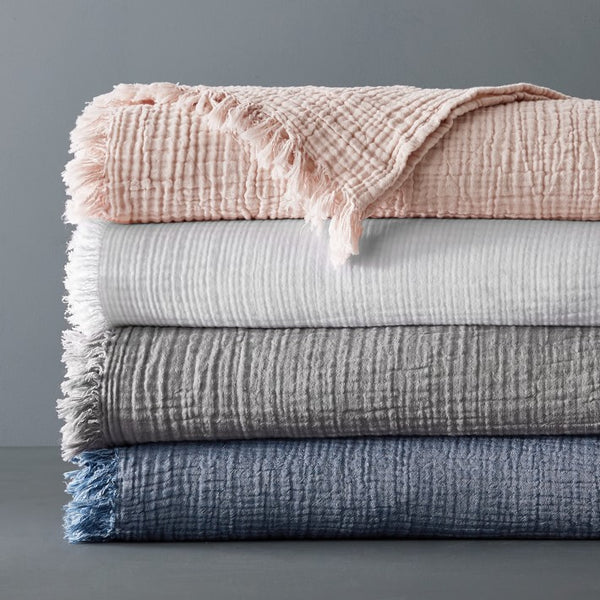 Navigli Single 4 Layer Muslin Bedspread Anthracite