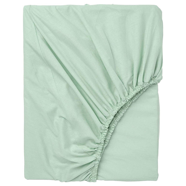 Stella 100% Cotton Ranforce Double Elastic Bed Sheet 160x200 cm Light Green