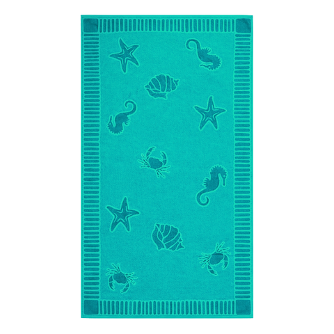 Tree Patterned Beach Towel Green