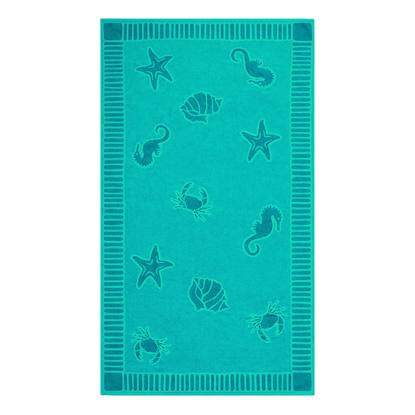 Tree Patterned Beach Towel Green