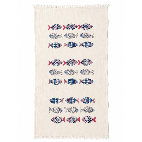 Coral Throw Muslin Cotton Loincloth Red 90x200 cm