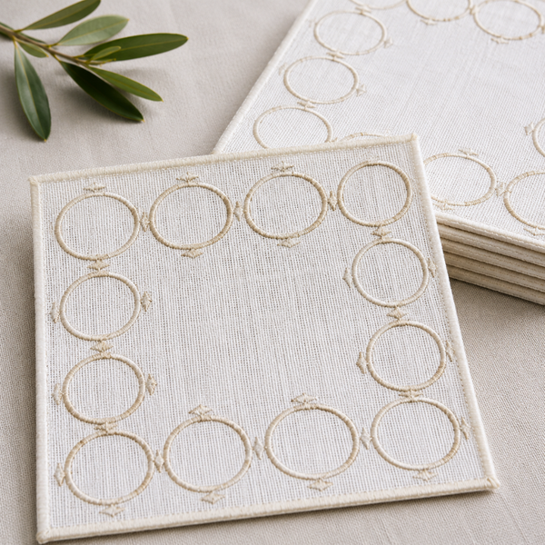 Genoa Stain Resistant Linen Placemat 30x50 cm Green