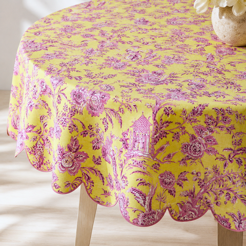 Tartan Plaid Tablecloth White 
