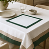 Genoa Woven Linen Stain Resistant Table Cloth White