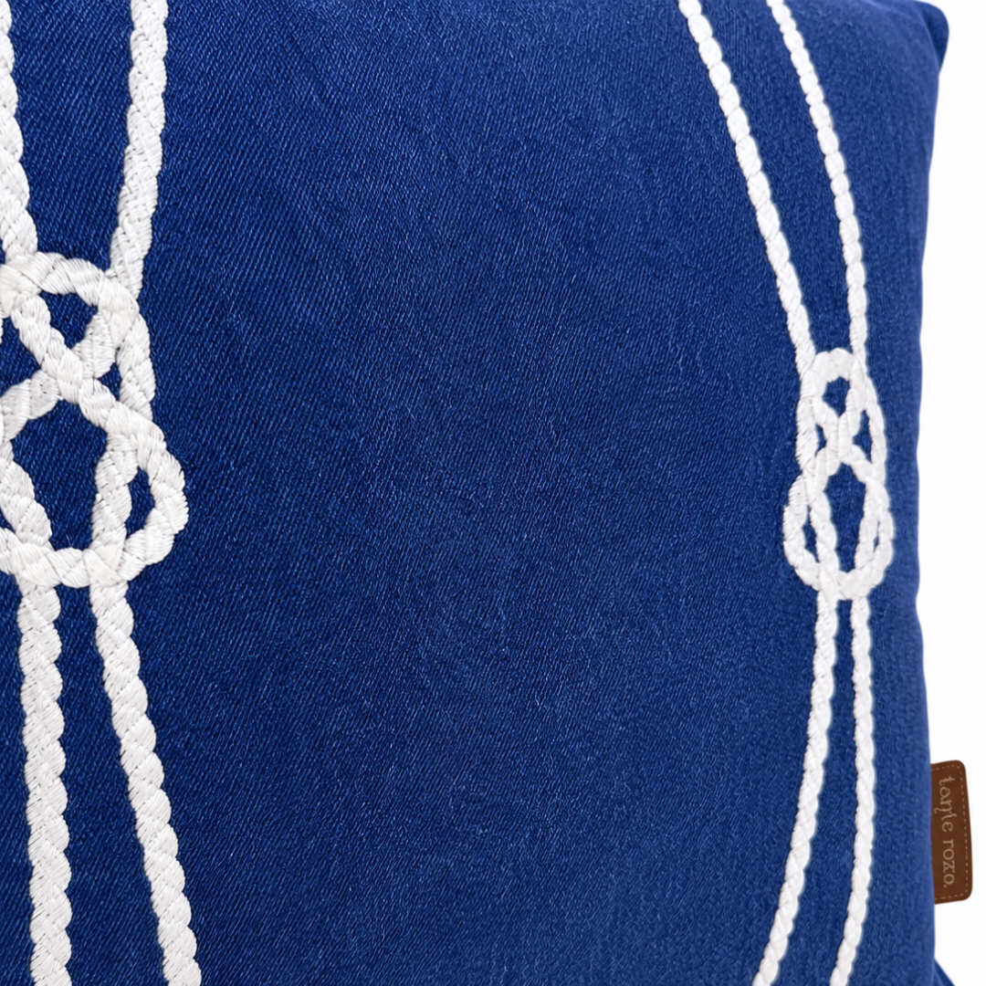 Harbour Premium Kot Nakışlı Kırlent Kılıfı 45x45