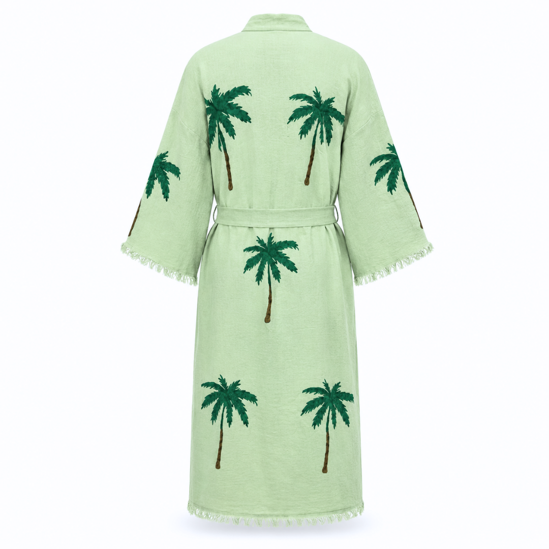 Palm Spring Pamuk Kimono / Sabahlık Yeşil