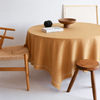 Genoa Woven Linen Stain Resistant Round Table Cloth White