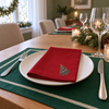 Genoa Woven Linen Stain Resistant Napkin Gray (Pack of 2)
