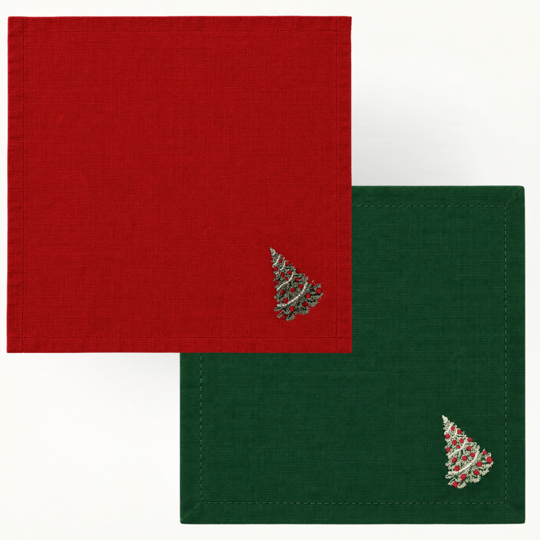 Genoa Woven Linen Stain Resistant Napkin Gray (Pack of 2)