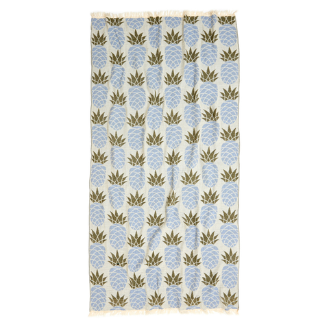 Pineapple Throw Muslin Cotton Loincloth Gray 110x200 cm