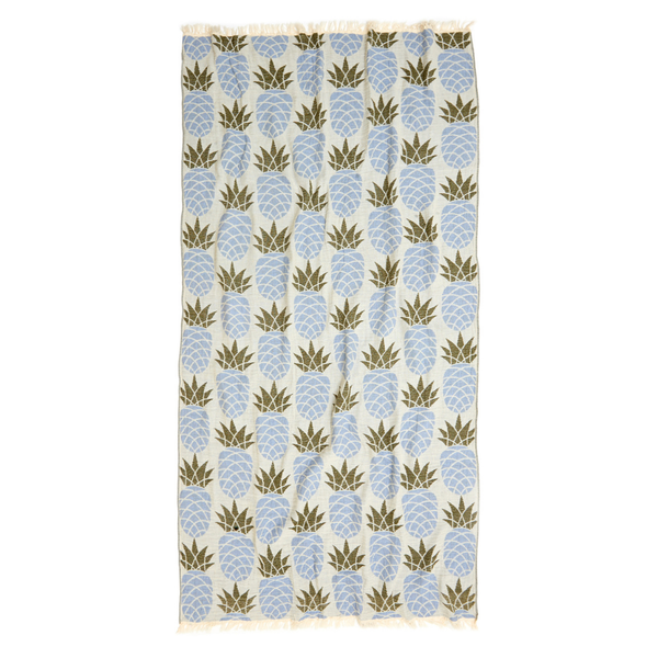 Pineapple Throw Muslin Cotton Loincloth Gray 110x200 cm