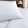 Stripe Premium Pamuk Saten Çift Kişilik Nevresim Takımı 200x220 cm Beyaz