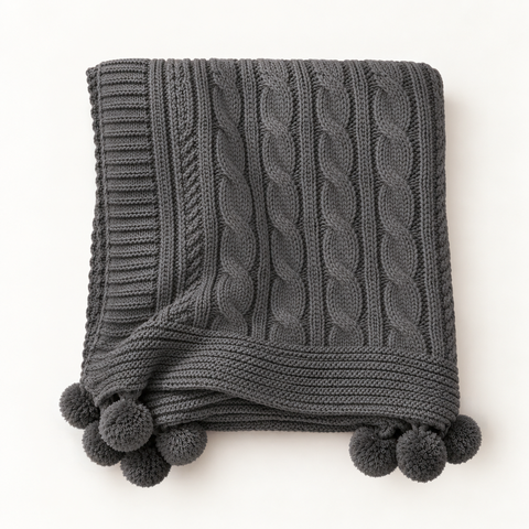 Nova Triko Throw Battaniye 130x150 cm Füme
