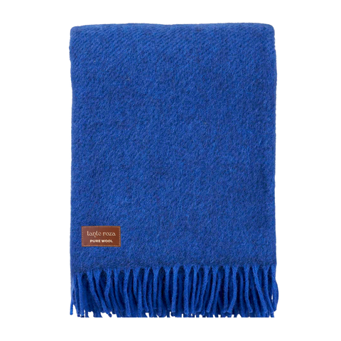Woolmark Single Single Pure Wool Blanket Blue