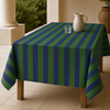 Check Woven Linen Stain Resistant Table Cloth Red