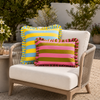 Saint-Tropez Stripe Fırfır Kenarlı Kırlent Kılıfı