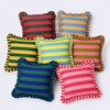 Bellagio Stripe Fırfır Kenarlı Kırlent Kılıfı