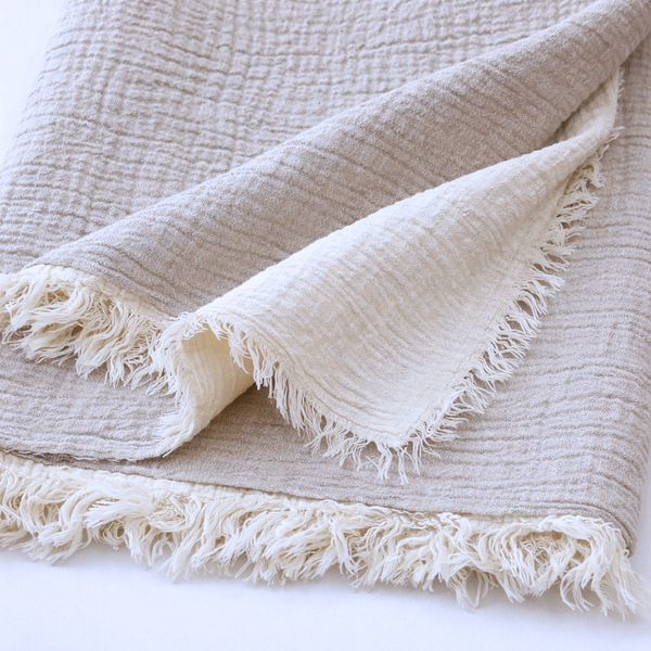 Navigli Single 4 Layer Muslin Bedspread Brown
